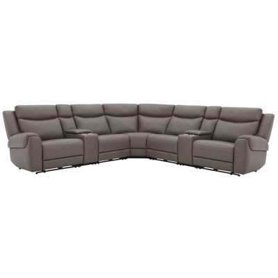 Rudra 7 Piece Modular Zero Gravity Power Reclining Sectional With Power Adjustable Headrests