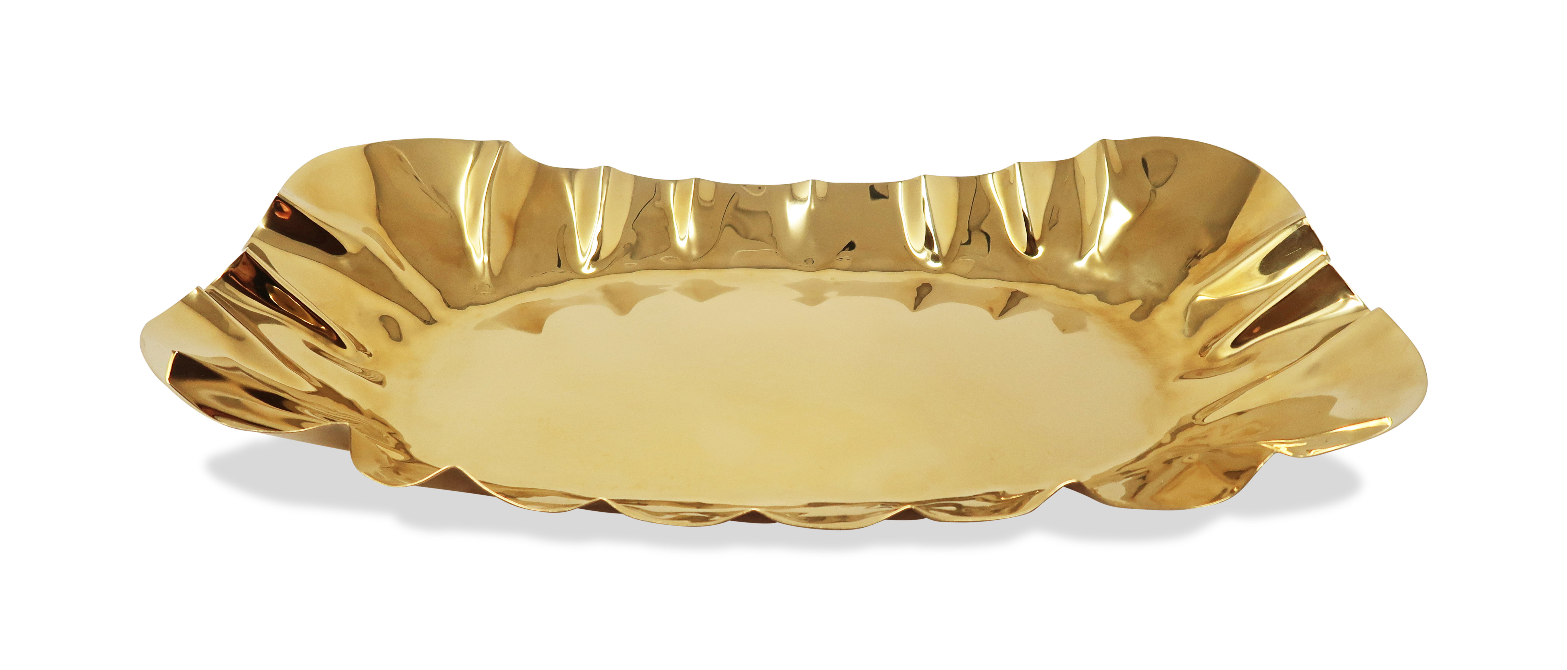 Mercer41 Hammered Serving Tray 17.25" L - Gold