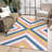 Sommer Chevron Machine Washable Rug with Rubber Backing for Living Room Geometric Non-Slip Dining Room Rug for Bedroom Floor Carpet for Office Nursery Playroom-426903923