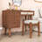 Bohemian Makeup Vanity Set with Storage Drawers, USB Ports, Charging Plug and Stool-1824729621