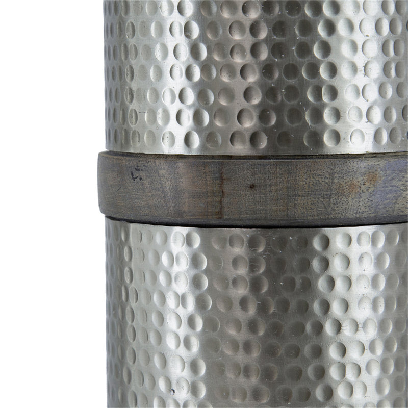 Lampe de table en fer martelé avec bois de manguier D16 x 24,4 po (assemblage de l'abat-jour requis)