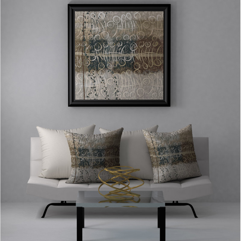 Abstract Reversible Throw Pillow, 18" x 18"