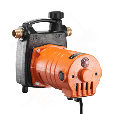 Pompe de transfert d'eau en fonte, 115V AC 1600 GPH 1 / 2HP, pompe électrique portative avec brosse à charbon, filtre, connecteurs en laiton, pour jardin, baril de pluie, piscine, étang, spa, drain d'aquarium
