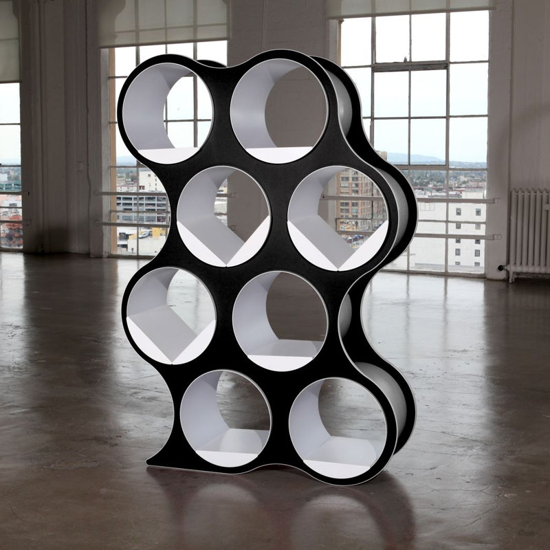 Bibliothèque géométrique BOLLA Pop, 8 tablettes, Noir