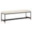 Banc rembourré blanc Uttermost Halston