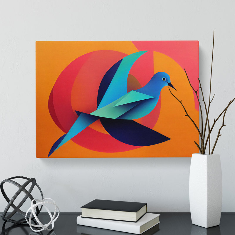 Dove Bird Abstract Vol.5 - Wrapped Canvas, 40cm H x 60cm W x 3cm D