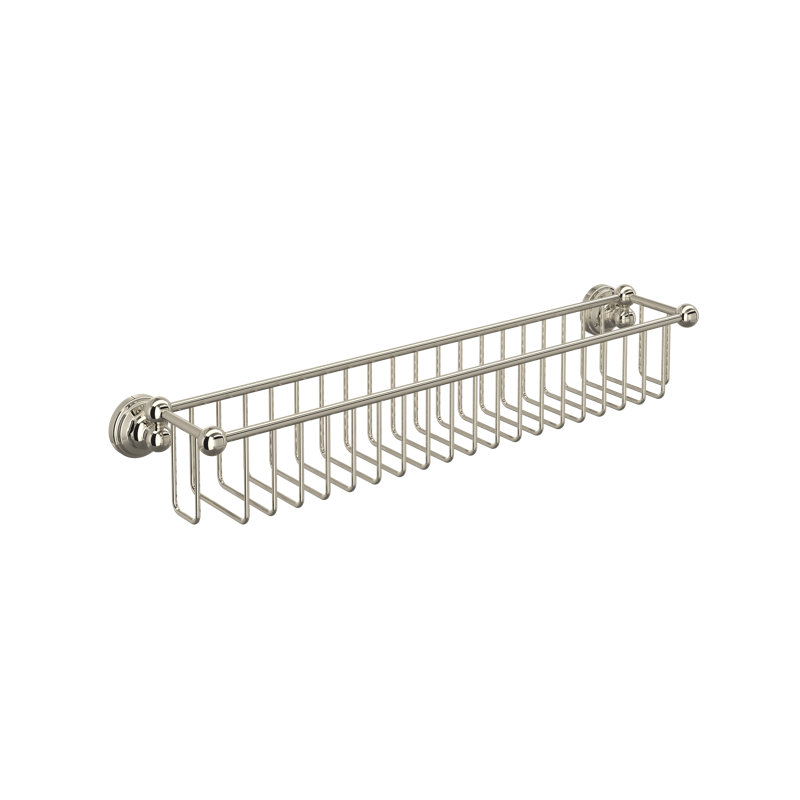 Perrin & Rowe 20" Bottle Basket, Polished Nickel