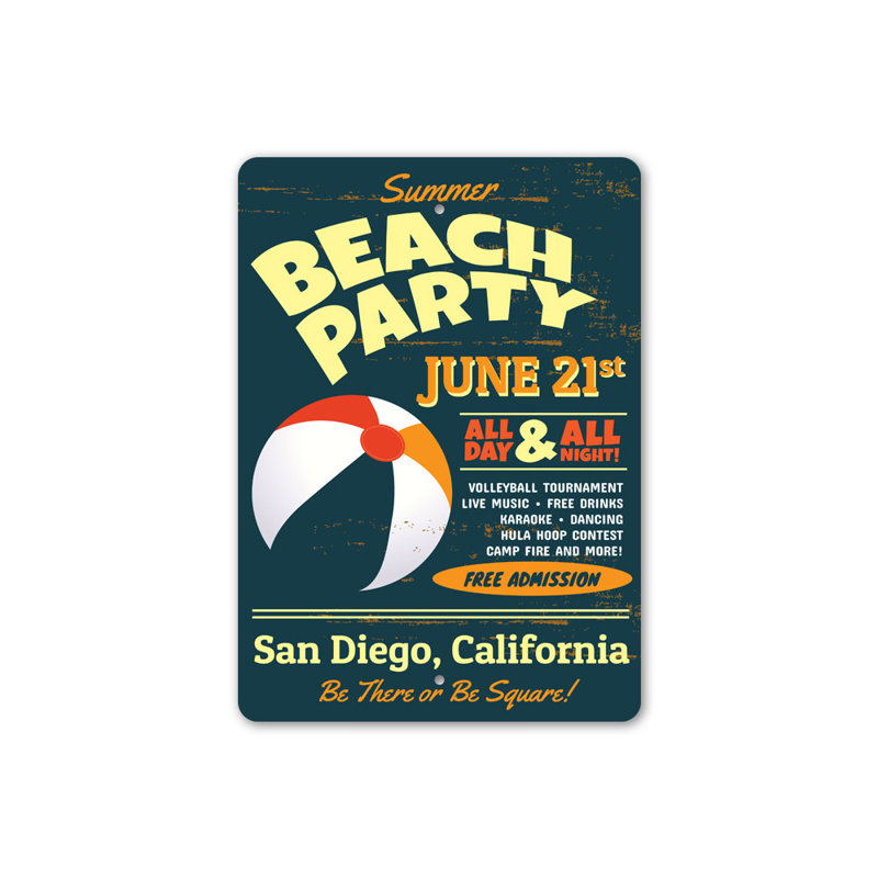 Plaque en aluminium Favorite Beach, H 18 po x l 12 po x P 0,06 po
