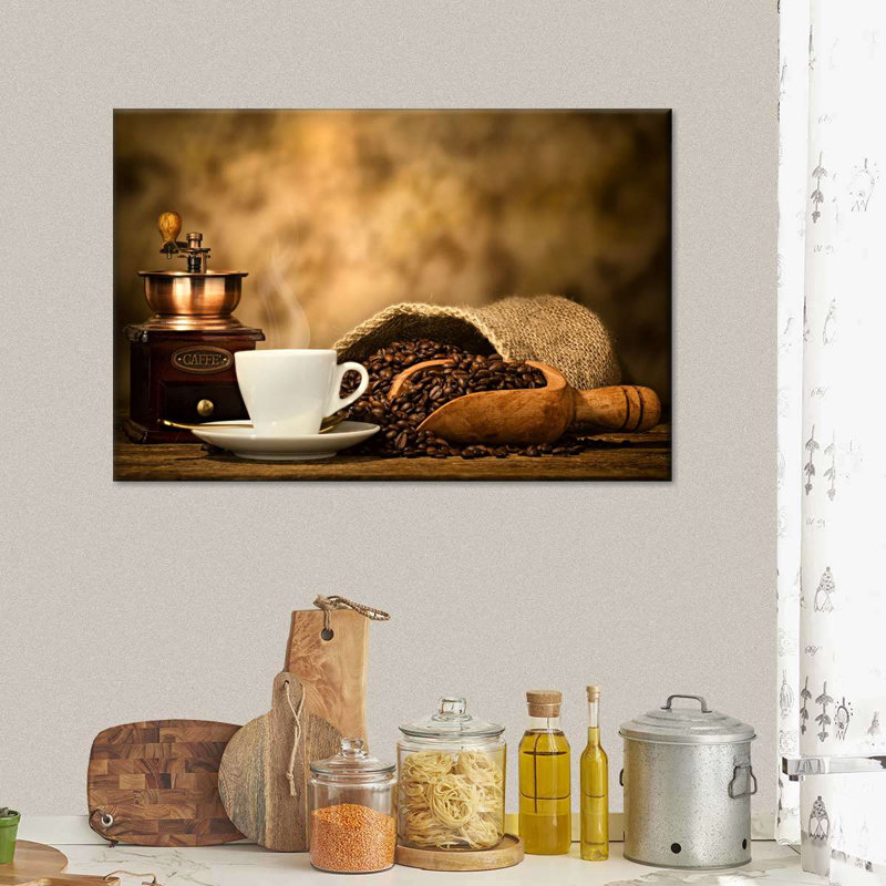 Impression sur toile Rustic Coffee, H 24 po x l 36 po x P 1,25 po