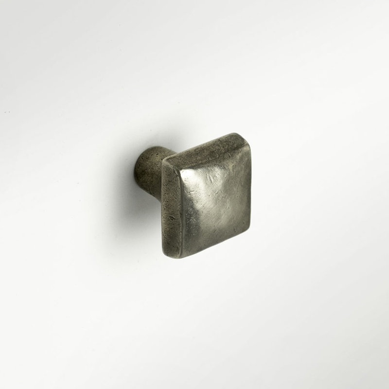 Cabochon Bronze Square Knob, White Bronze
