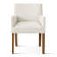 Chaise de salle à manger rembourrée en bois massif de 20,5 po de hauteur (ensemble de 6)-1717018637