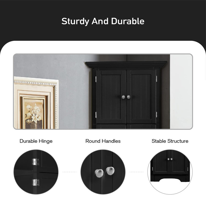 Linen Cabinet, Black