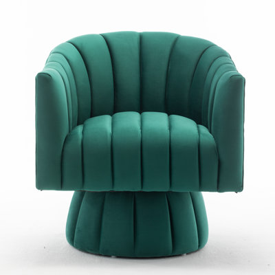 Murrow Upholstered Swivel Barrel Chair