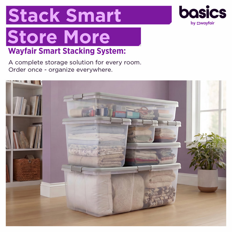 Wayfair Basics Latched Storage Container 29 Qt