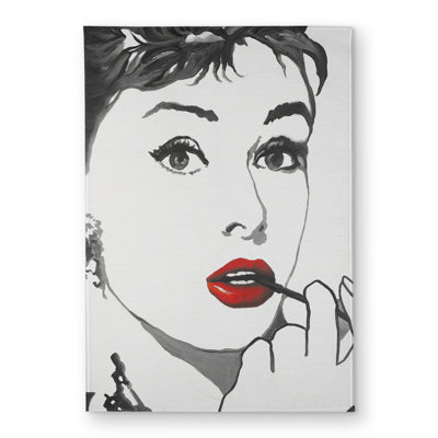 Audrey Hepburn Outline Style Door Mat - Pop Art Beauty Decor