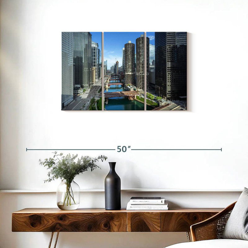 Tergel Chicago Riverside Towers, H 20 po x l 33 po