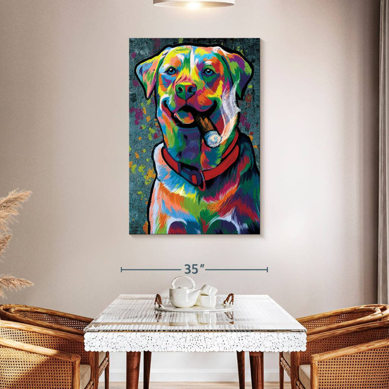 Brampt Acrylic Abstract Dog, 48" H x 32" W