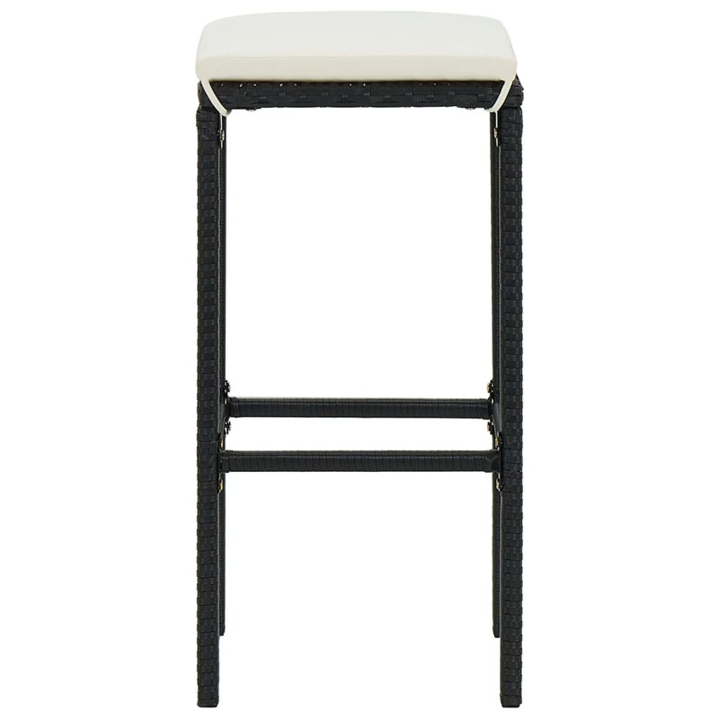 Fairdale Specialty 3 - Person Bar Height Dining Set with Cushions, White, Black
