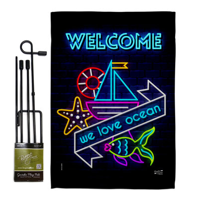 Double Sided 18.5'' H x 13'' W Flag Set