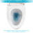 Ceramic Toilet With Powerful Siphon Flushing & Quiet Seat Cover One Piece - Bathroom Upgrade