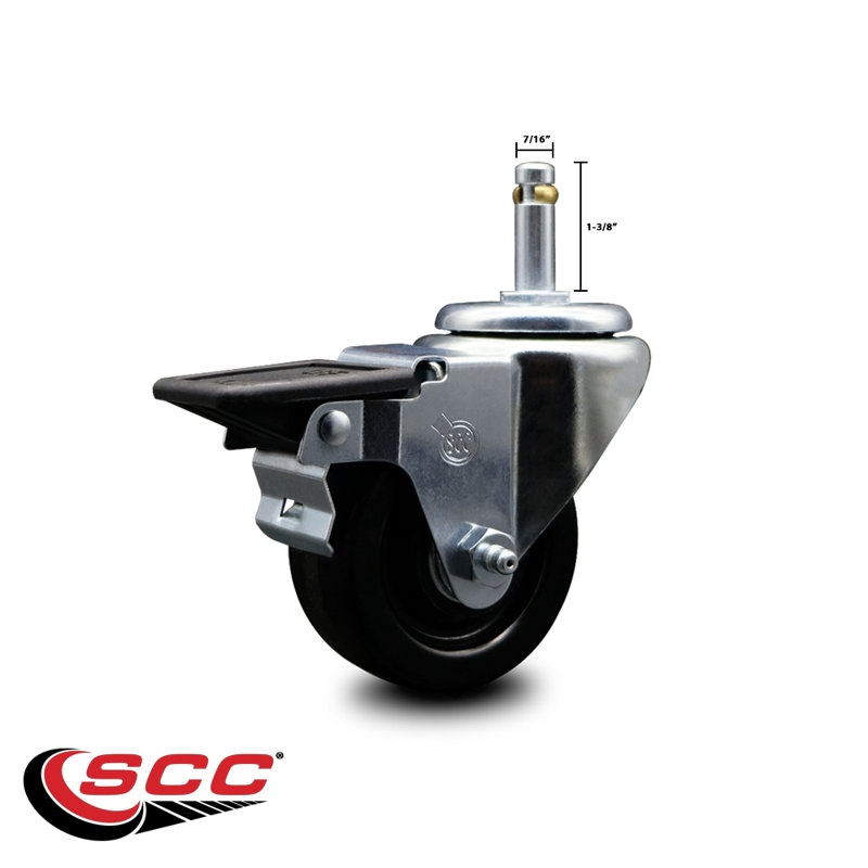Grip Ring Stem Caster with Brake