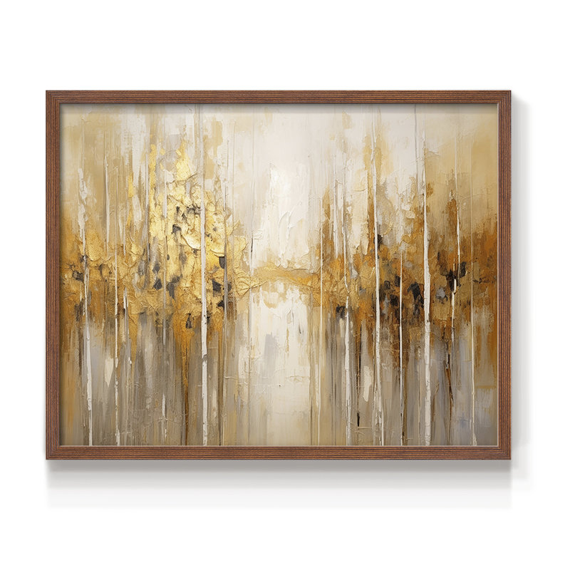 Abstrait, série Cxxv, reproduction encadrée, Noyer, H 11 po x l 14 po