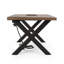 30 po H 70 po W 40 000 BTU Foyer de table d'extérieur au gaz propane à motif de béton en bois brun