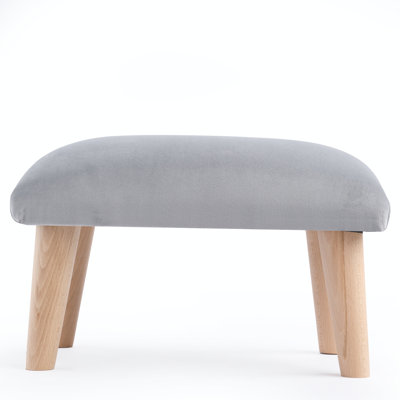 Lenora 38cm Wide Velvet Rectangle Solid Colour Footstool Ottoman