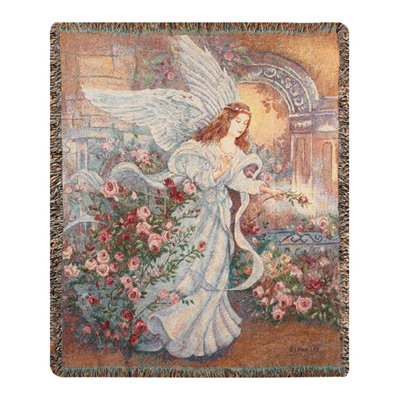Jeté de tapisserie manuel Angel of Love - 50 po x 60 po