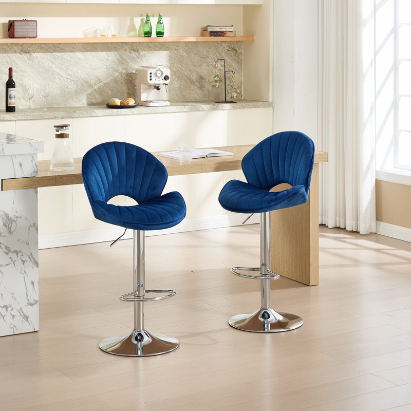 Ensemble de 2 tabourets de bar réglables avec dossier et repose-pieds, chaises de bar à hauteur de comptoir pour cuisine, pub
