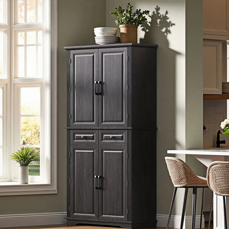 Armoire de cuisine Farmhouse, Noir