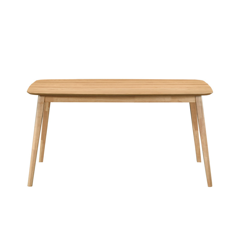 Table de salle à manger rectangulaire moderne pour 6, tables de cuisine de ferme avec pieds fuselés en bois