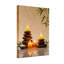 Bougies pour le bain et la lessive, pierres, feuilles de bambou, lumière zen-949157705