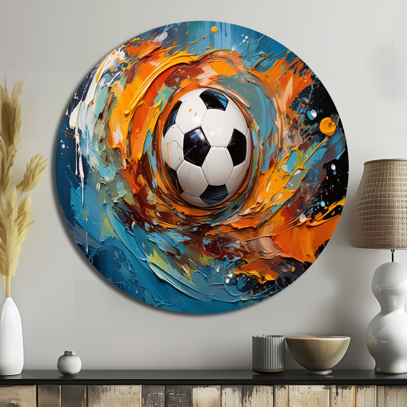 Allport - Art sportif rond en métal, H 16 po x l 16 po