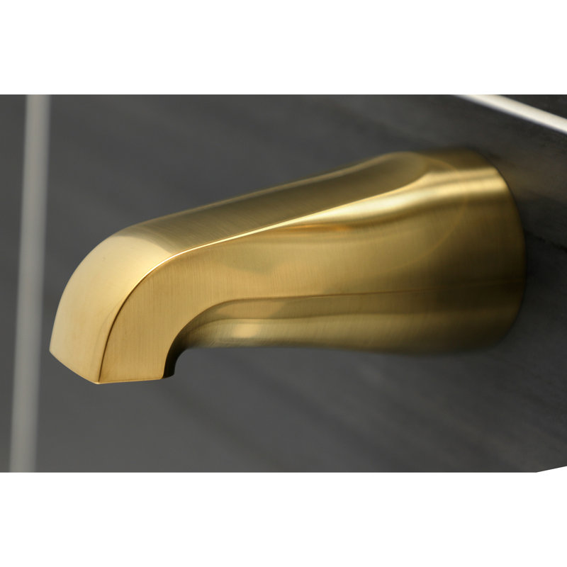 Kingston Brass Victorian Triple-Handle Tub and Shower Faucet, Brushed Brass