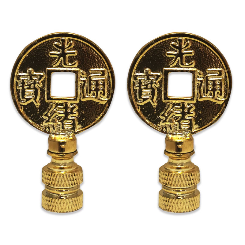 Faîteau de lampe Asian Symbols, Laiton poli