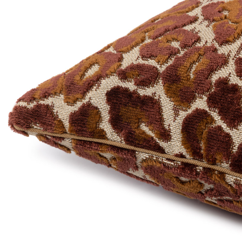 Leopard Decorative Pillow, Square 18", Brown/White