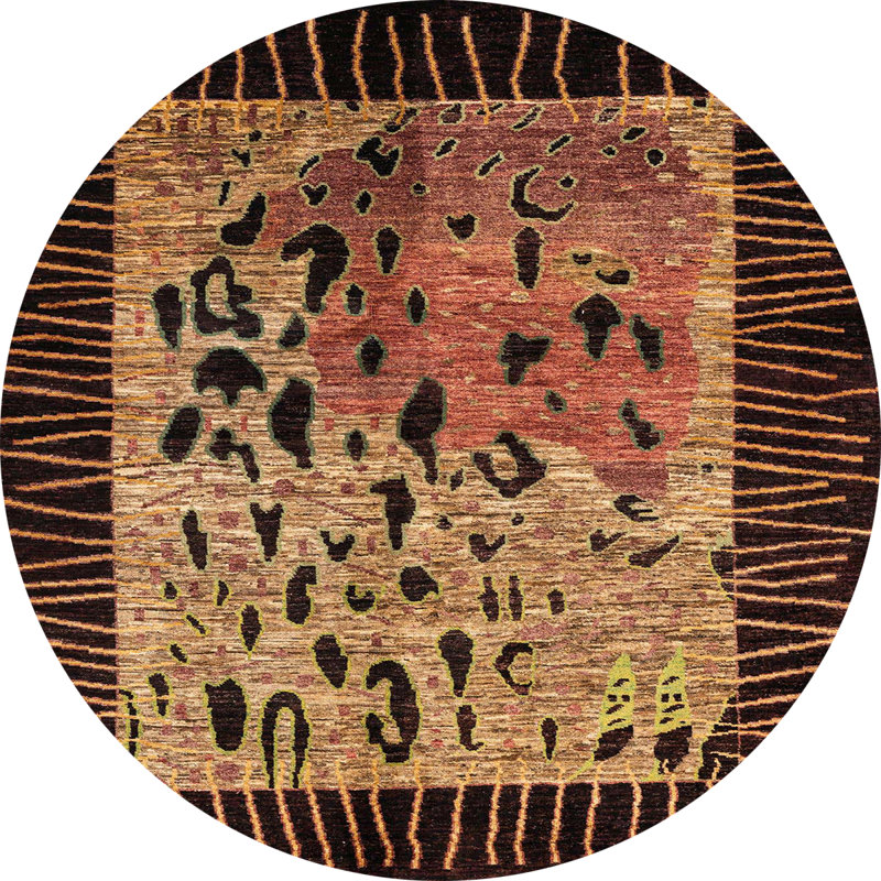 Abstract Indoor Rug, Round 3'