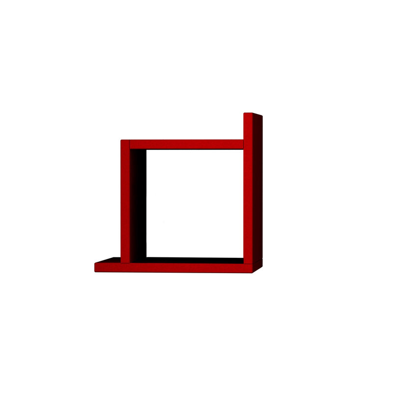 Rio 1;1 Piece Square Floating Shelf, Burgundy
