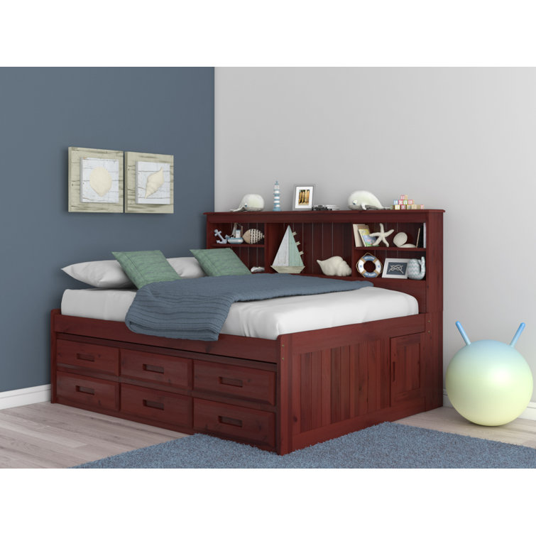 Beckford 6 Drawer Solid Wood Daybed with Bookcase by Viv + Raeâ?¢