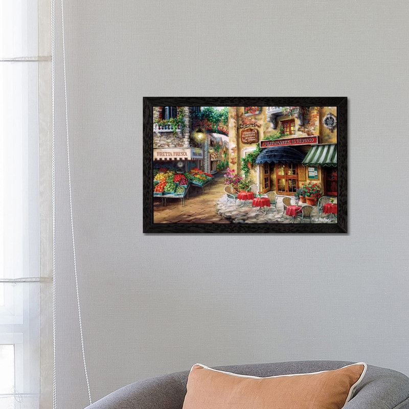 Buon Appetito - Wrapped Canvas Print, 101.6 cm H x 66.04 cm W, Black Framed