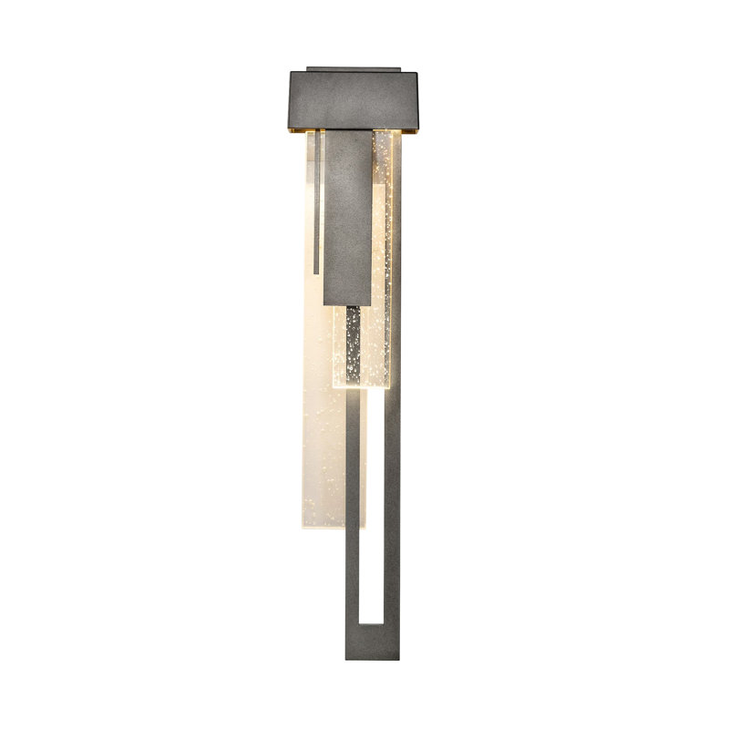 Rainfall Outdoor Flush Mount, Left, Coastal Natural Iron, 30.2" H x 6.6" W x 4" D