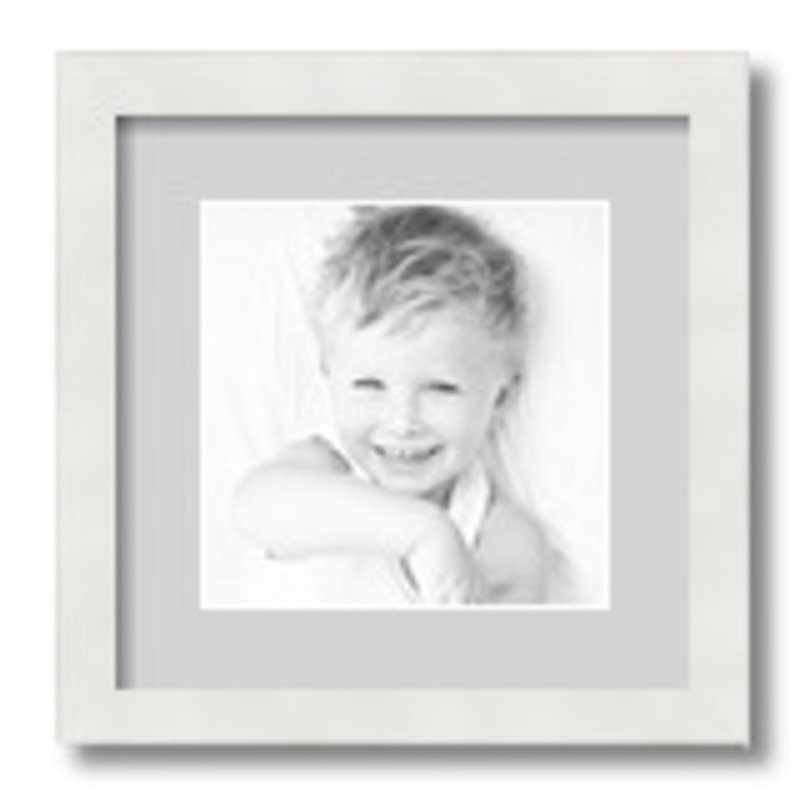 Cadre photo blanc satiné 8 po x 8 po Latitude White, Candlewick, L 24 po x H 24 po