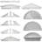 40"W x 9"H x 1 3/4"P Elliptical Sunburst Pediment
