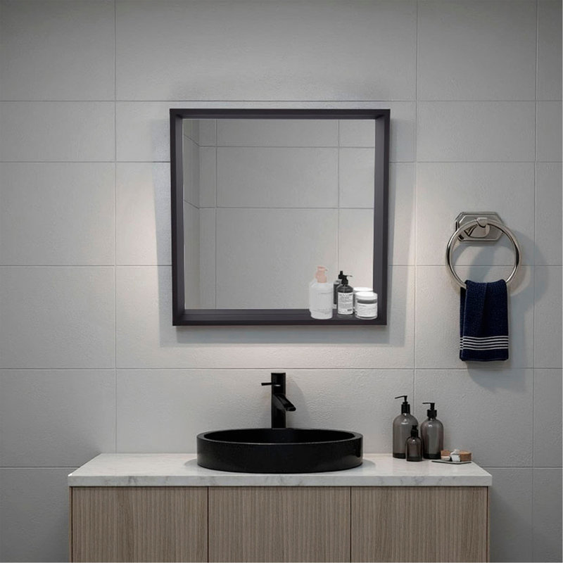 Armoire de toilette murale avec rangement, Noir