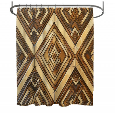 Rideau de douche abstrait à motifs géométriques à motifs géométriques abstraits