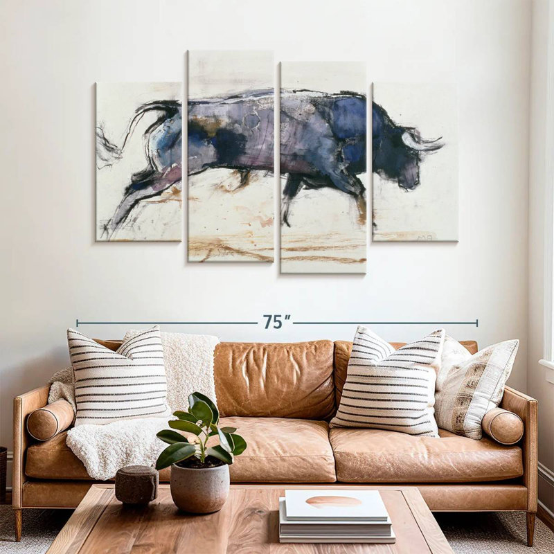 Brampt Charging Bull 1998, 42" H x 68" W