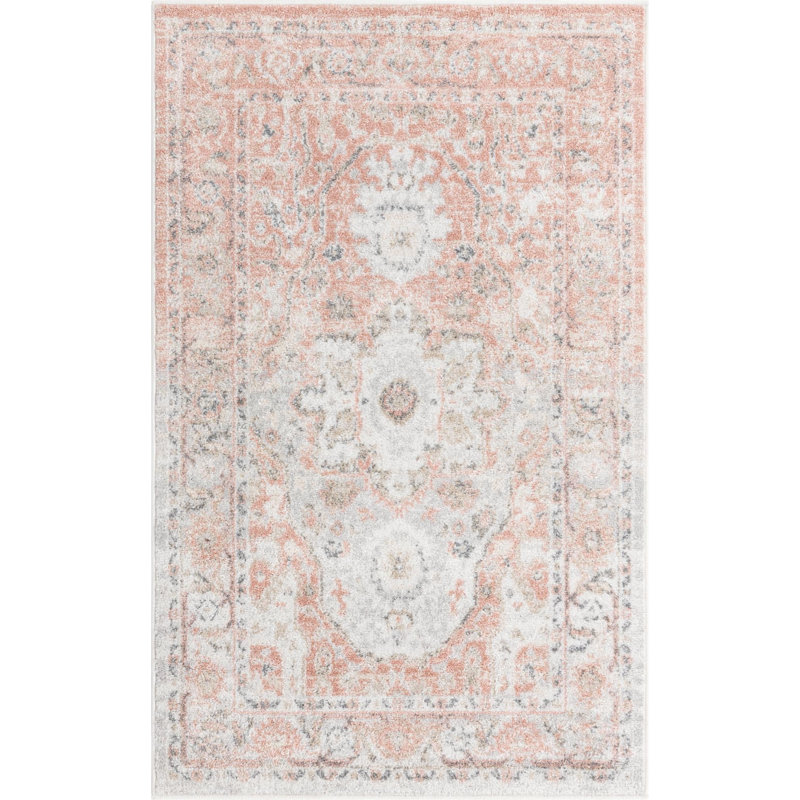 Tapis oriental rose Longwell, Rectangle 3 pi 3 po x 5 pi 3 po