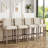 Upholstered 63cm Counter Bar Stools Dining Chairs Set of 2-161199632