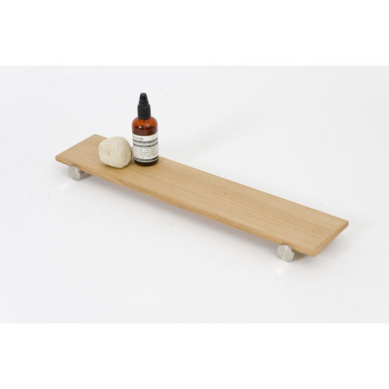 Haliee Oak Solid Wood Floating Shelf, Oak